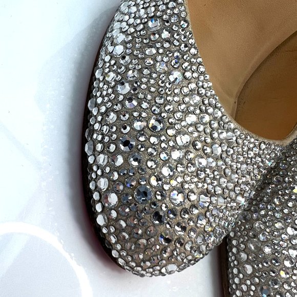 🌷❤️🔥FINAL SALE 🔥 NO OFFERS🌷Christian Louboutin Lady Lynch Swarovski 38.5 - Picture 5 of 9
